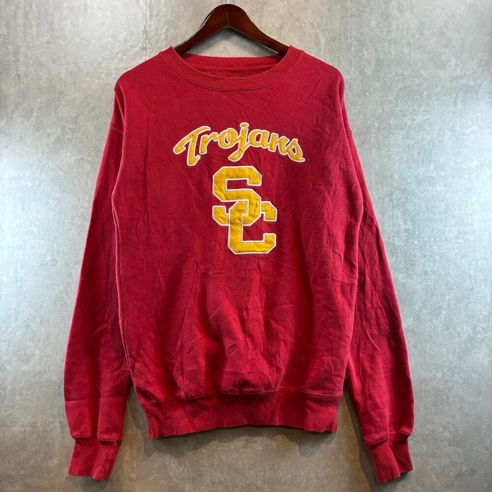 Unbranded Men's Red and Burgundy Sweatshirt